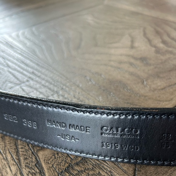 GALCO SB2 Handmade USA Black Leather Belt- Size 38 - Picture 5 of 11